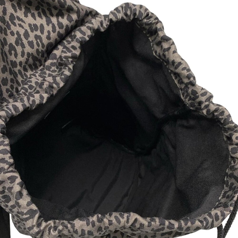 SAINT LAURENT PARIS Hunting Lock Sack Gray Black Nylon Leather 378-060325 - Picture 13 of 14